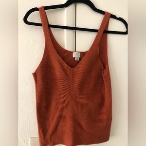 Orange Knit Top
